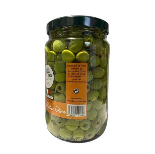 Benino green pitted sicilian olives