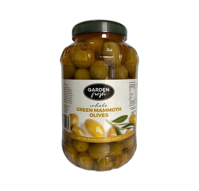 Garden fresh whole green mammoth olives 2KG