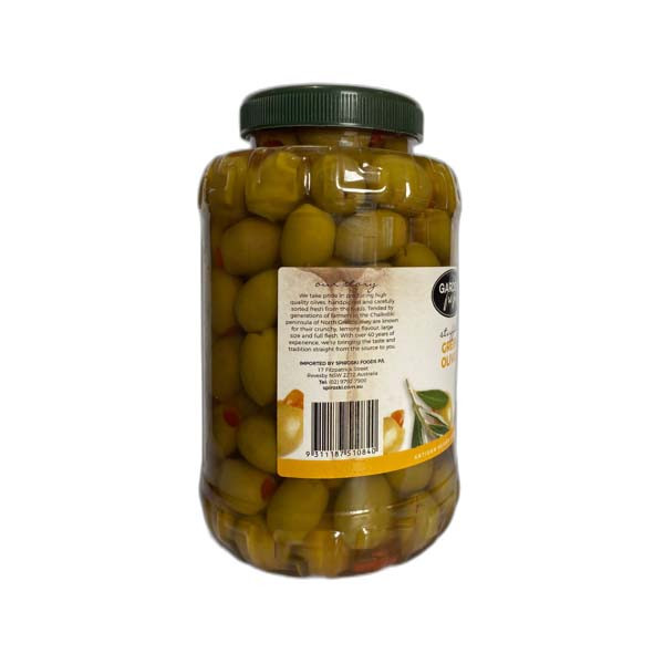 Garden fresh pitted green olives