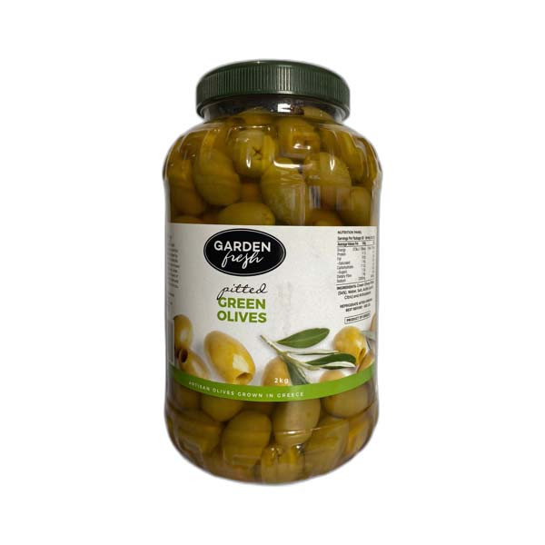 Garden fresh pitted green olives