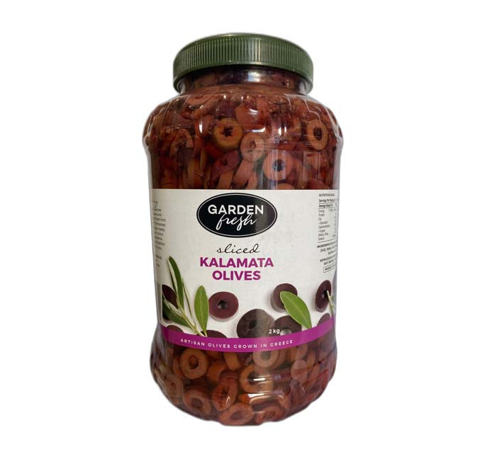 Garden fresh sliced kalamata olives 2KG