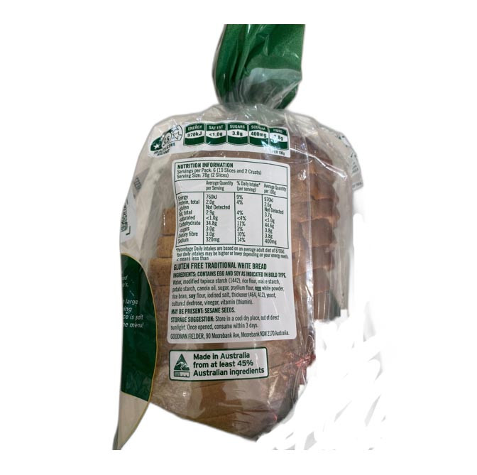 Helgas Gluten Free Traditional White Bread