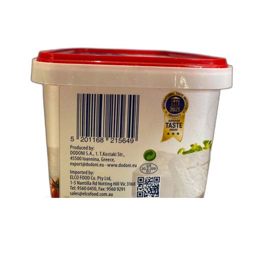 Dodoni Feta In Brine Drained Weight 400g