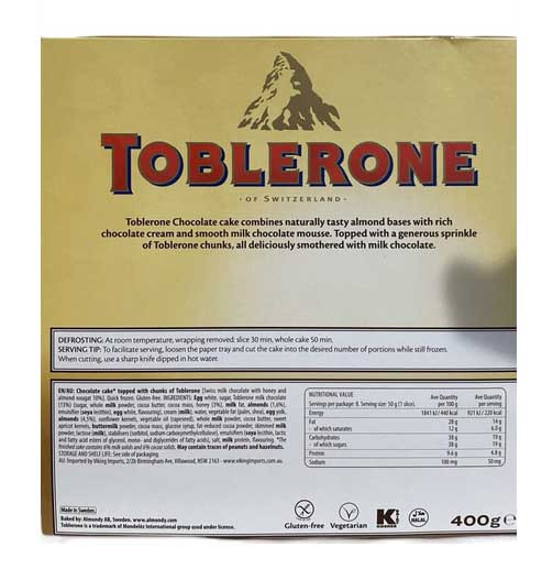 Tobleroni Choc Cake