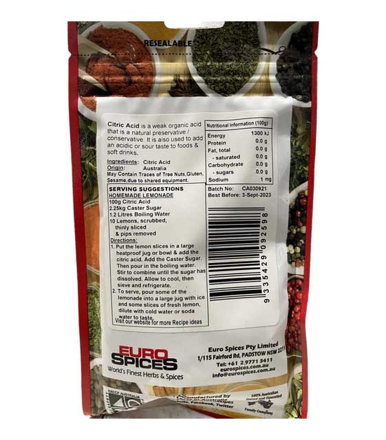 Euro Spices Citric Acid