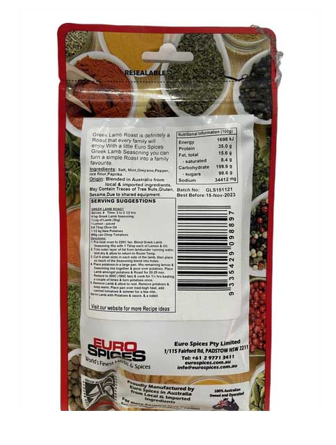 Euro Spices Greek Lamb Seasoning