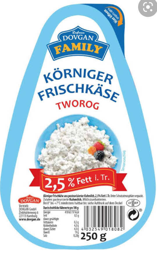 Dovgan cottage cheese %2.5 fat 250g