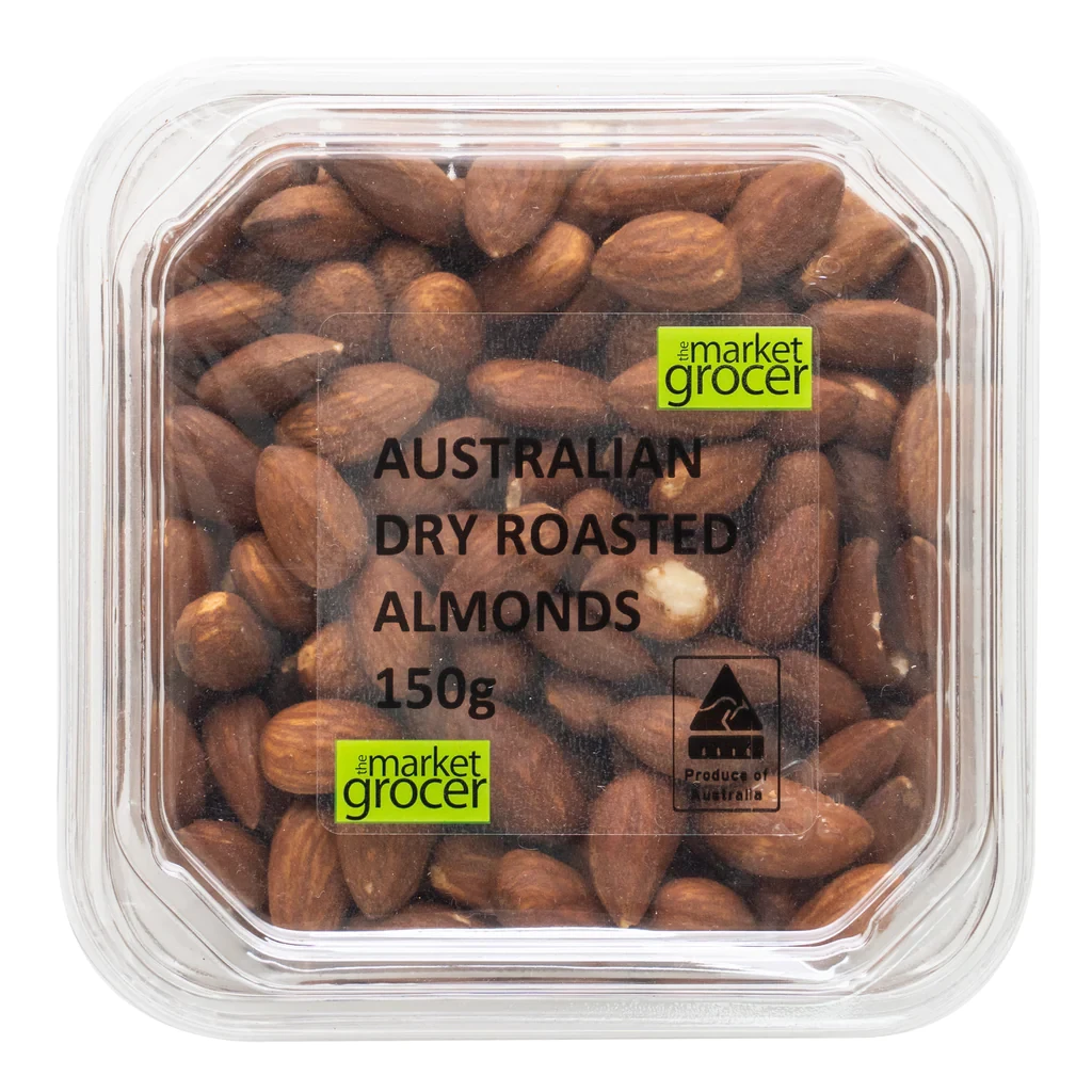 THE MARKET GROCER ALMONDS DRY ROASTED 150G