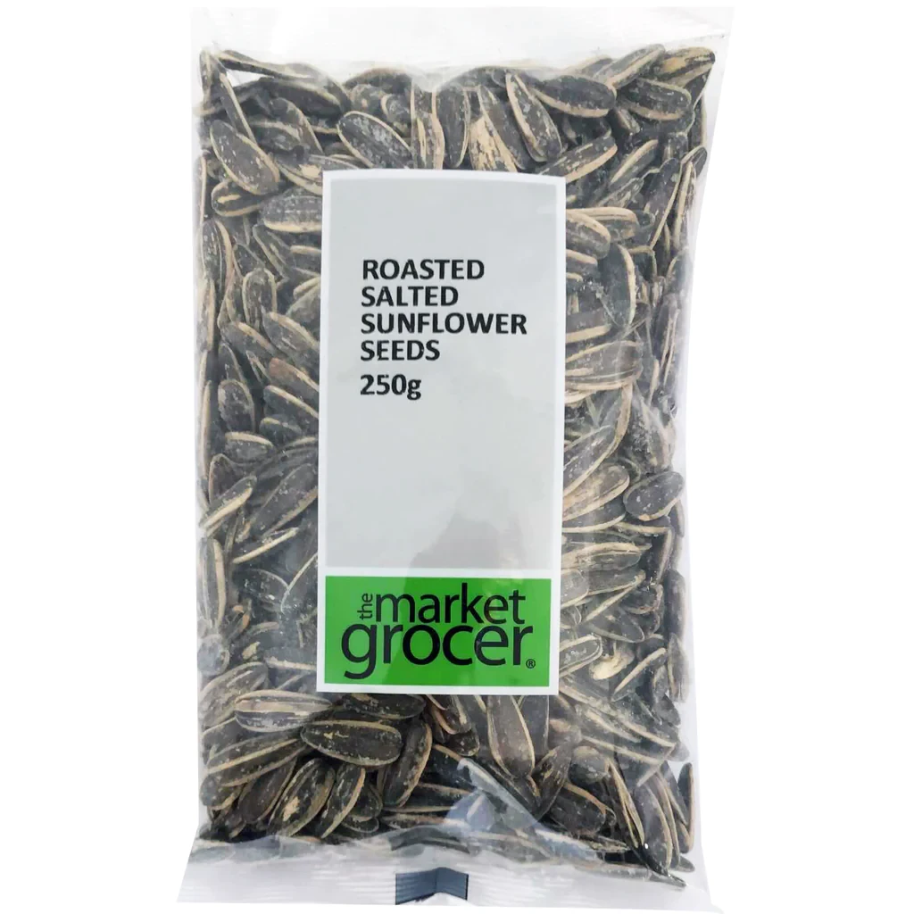 THE MARKET GROCER ROASTED SALTED SUNFLOWER SEEDS 250G