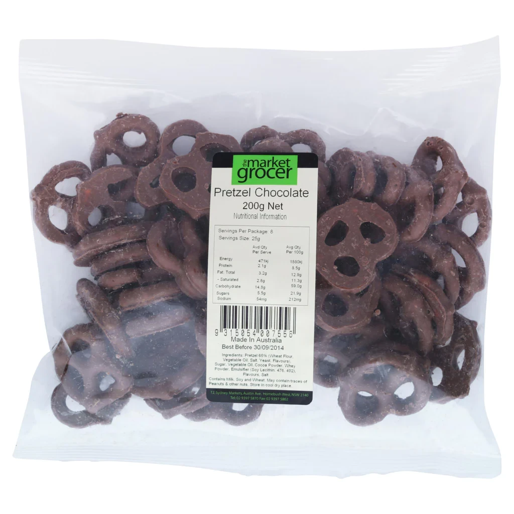 THE MARKET GROCER PRETZELS MILK CHOCOLATE 200G