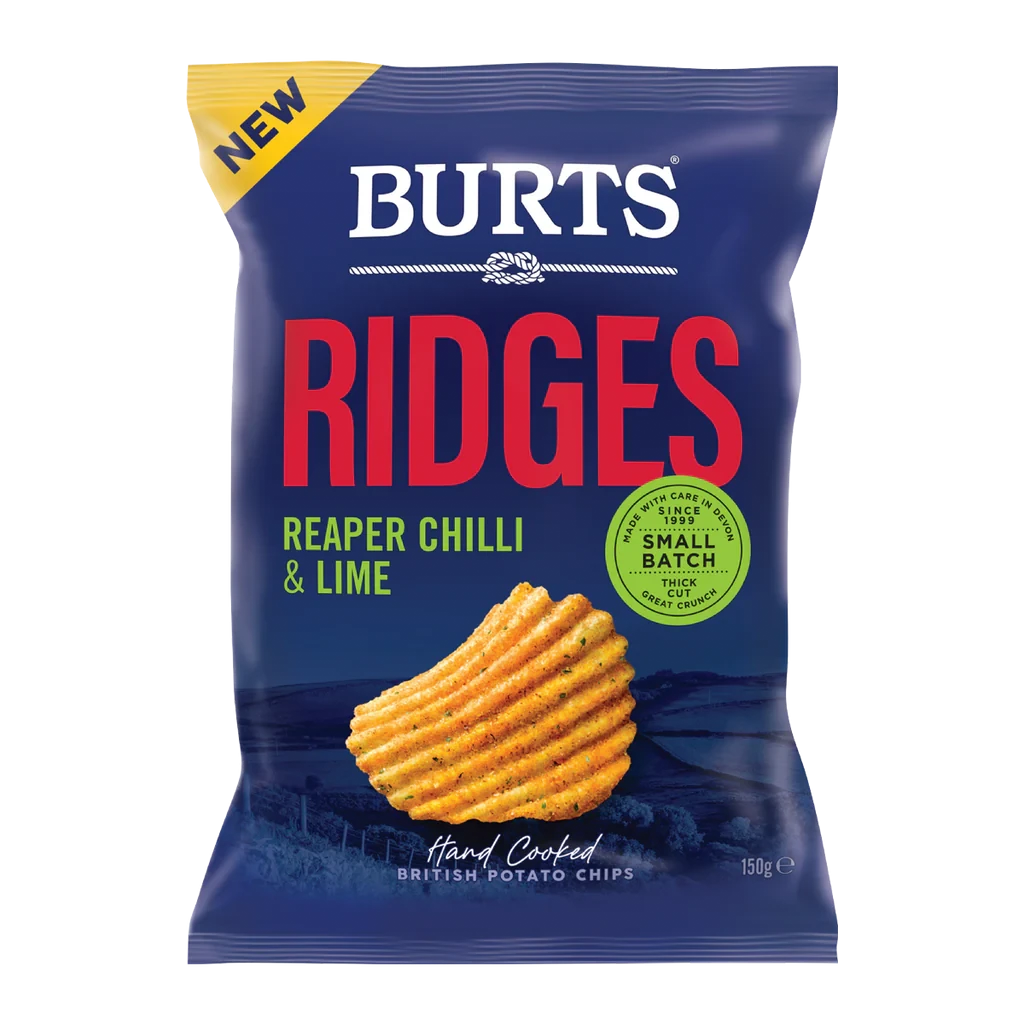 BURTS RIDGES REAPER CHILLI AND LIME 150G