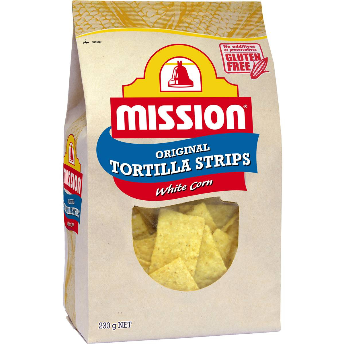 Mission Tortilla Strips White Corn 230g