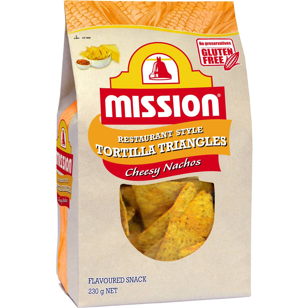 Mission Corn Chips Cheesy Nachos 230g