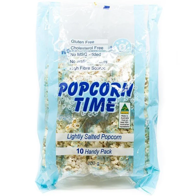 POPCORN TIME SALTED POPCORN MULTIPACK X10 200G