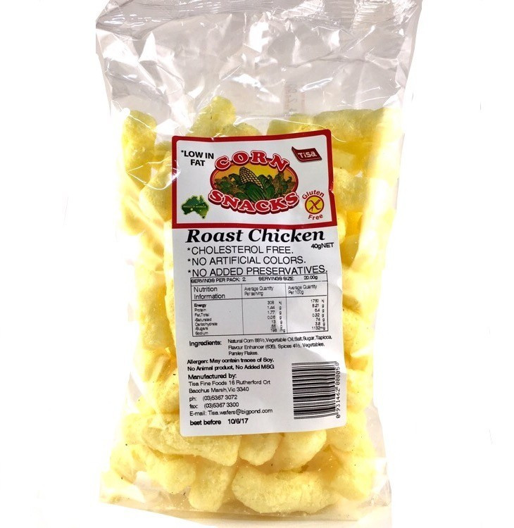 Tisa Roast Chicken Corn Snacks 40g